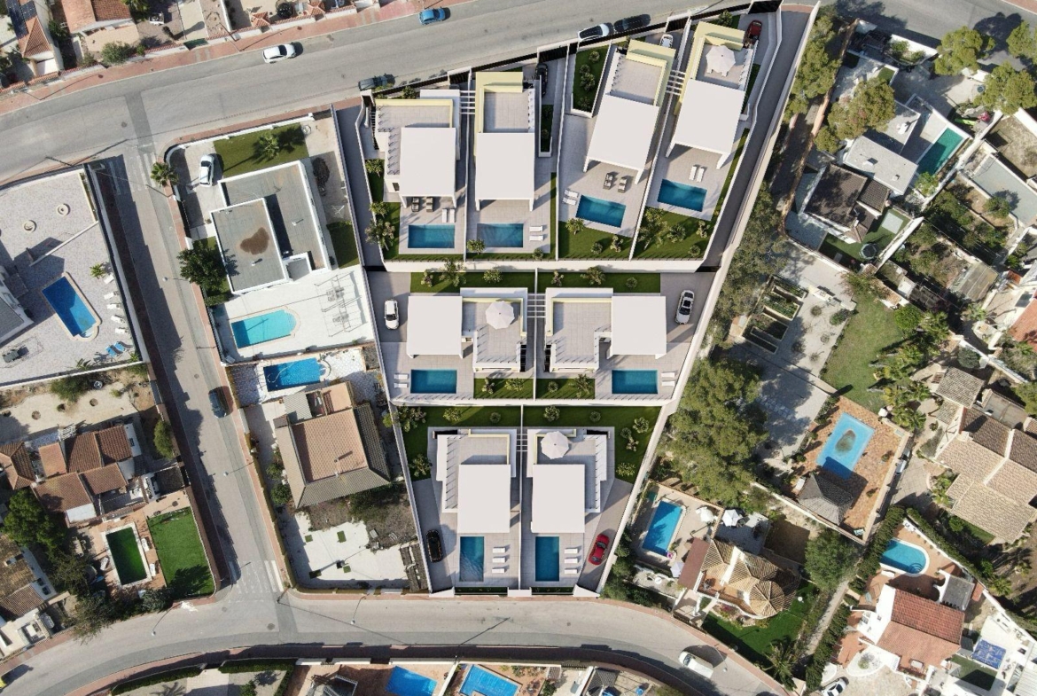 New Build One-Storey Villas with Private Pool for Sale in Los Balcones, Torrevieja, Spain