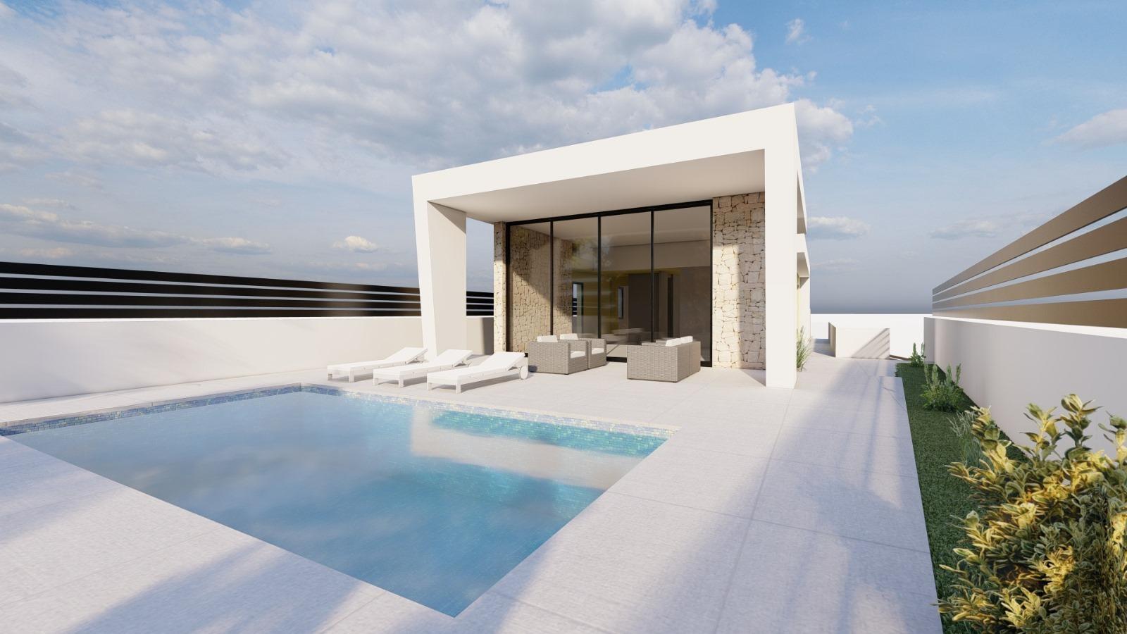 New Build One-Storey Villas with Private Pool for Sale in Los Balcones, Torrevieja, Spain