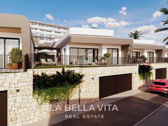 Просторные новые виллы с полуподвалом и гаражом на продажу на гольф-поле Bonalba в Мучамье, Аликанте