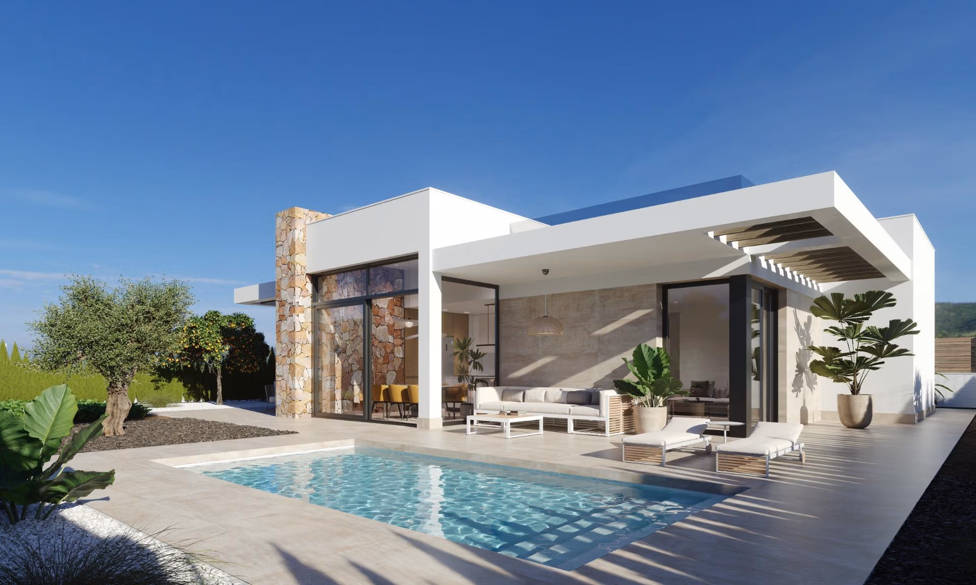 Charming New Build Villa with Private Pool and Solarium for Sale in Hacienda del Álamo Golf Resort