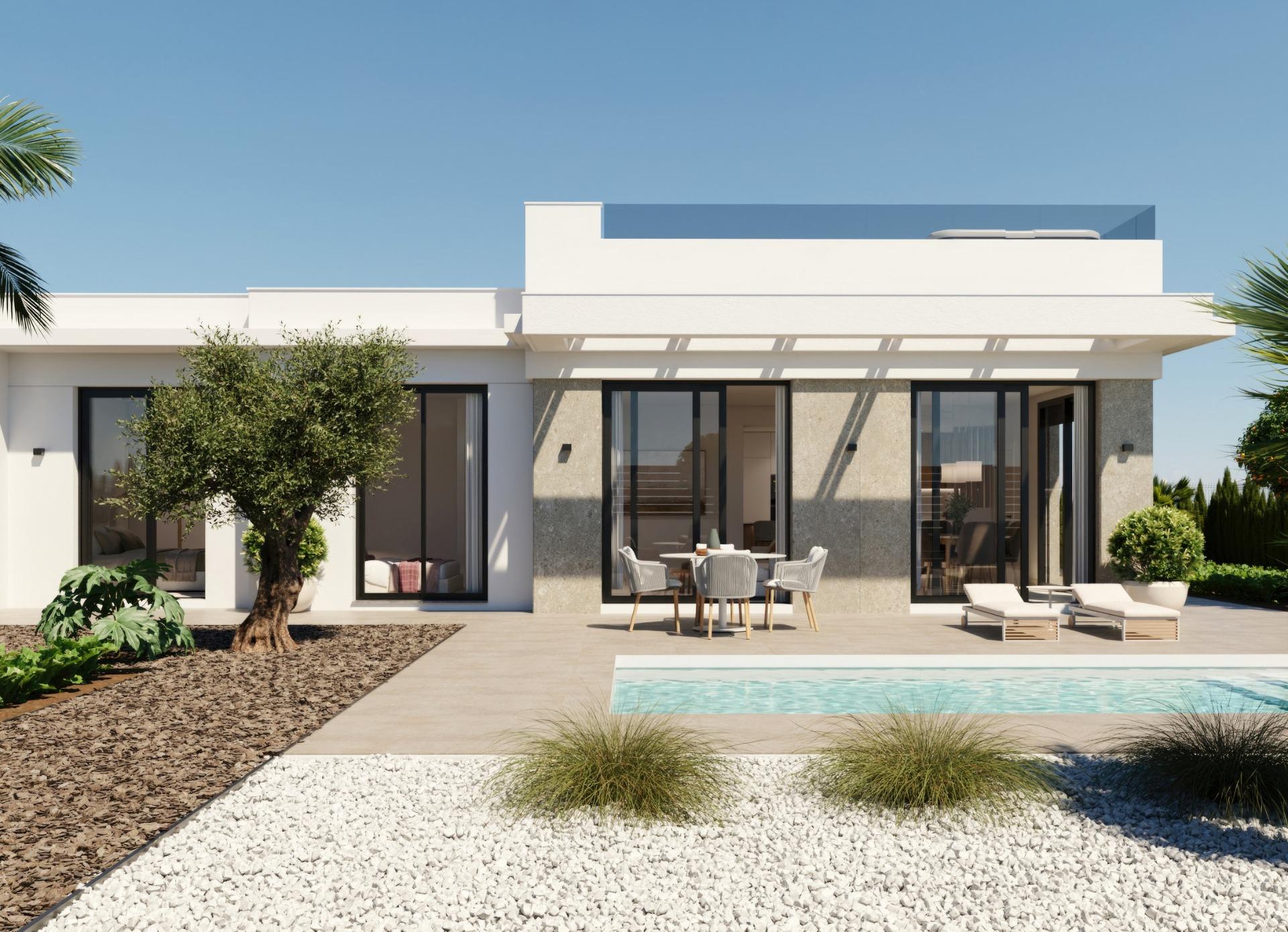 Charming New Build Villas with Private Pool on a Golf Resort for Sale in Fuente Álamo, Murcia