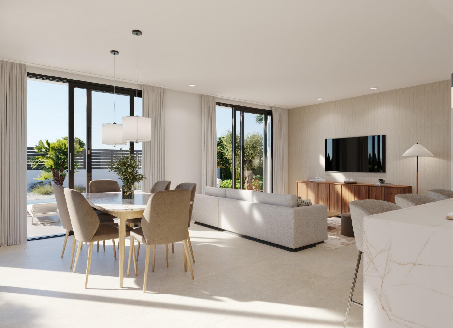 Charming New Build Villas with Private Pool on a Golf Resort for Sale in Fuente Álamo, Murcia