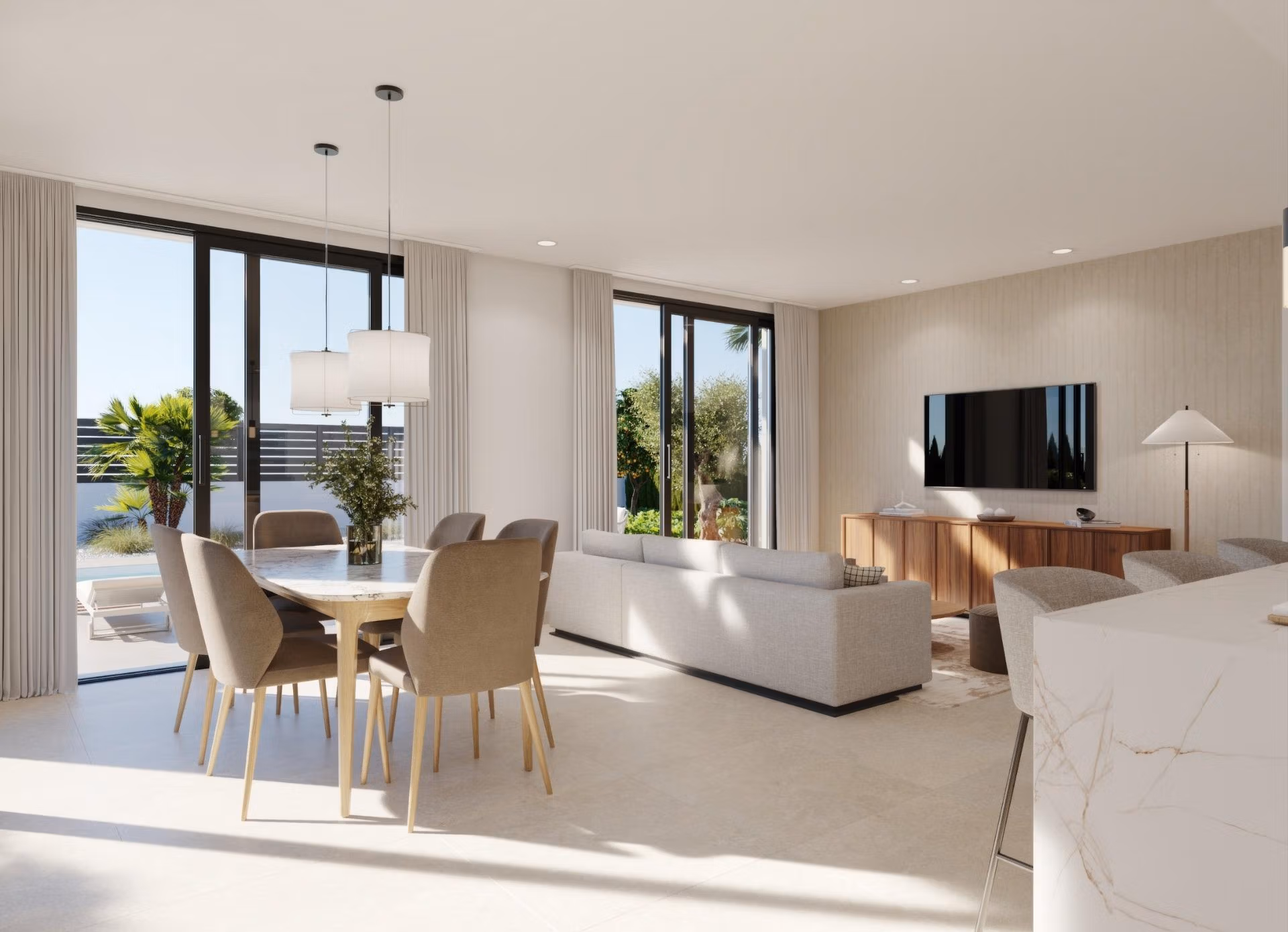 Charming New Build Villas with Private Pool on a Golf Resort for Sale in Fuente Álamo, Murcia