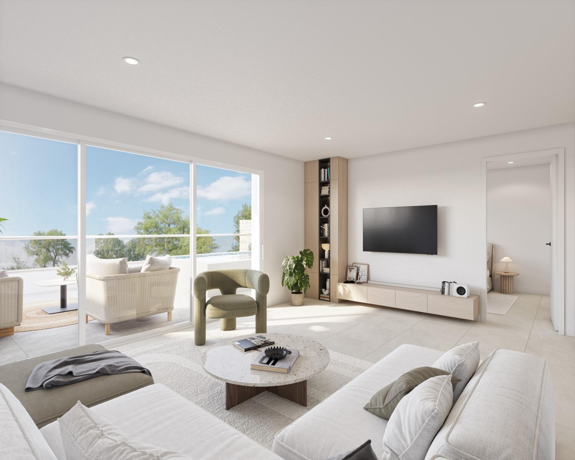 New Build 2 Bedroom Top Floor Apartment with Private Pool and Solarium for Sale in Pilar de la Horadada, Alicante