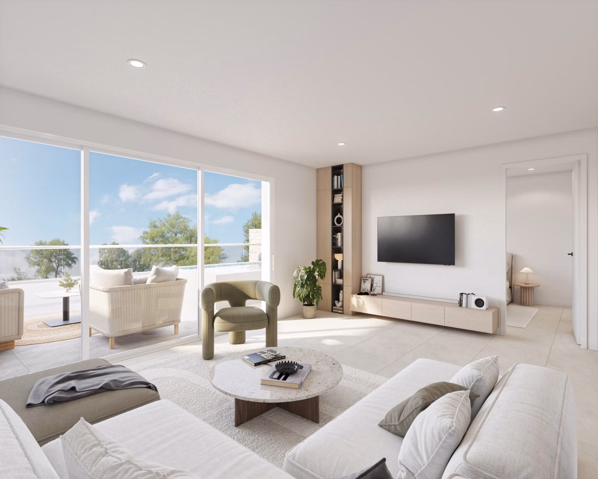 Apartamento de obra nueva en planta alta de 2 dormitorios con piscina privada y solárium en venta en Pilar de la Horadada, Alicante