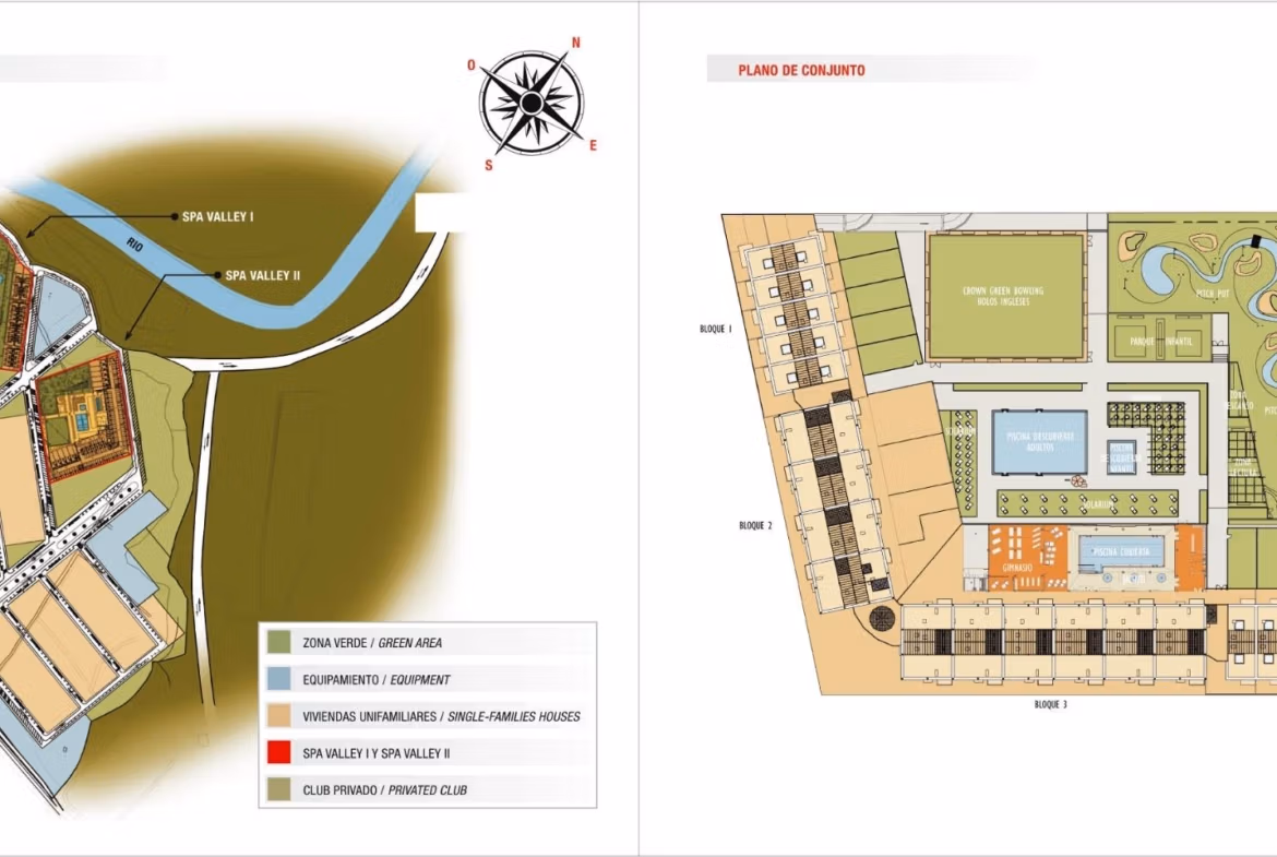 Detailed layout plans showcasing the spacious design and landscaped amenities of the luxury 2-bedroom penthouse in Archena, Murcia.