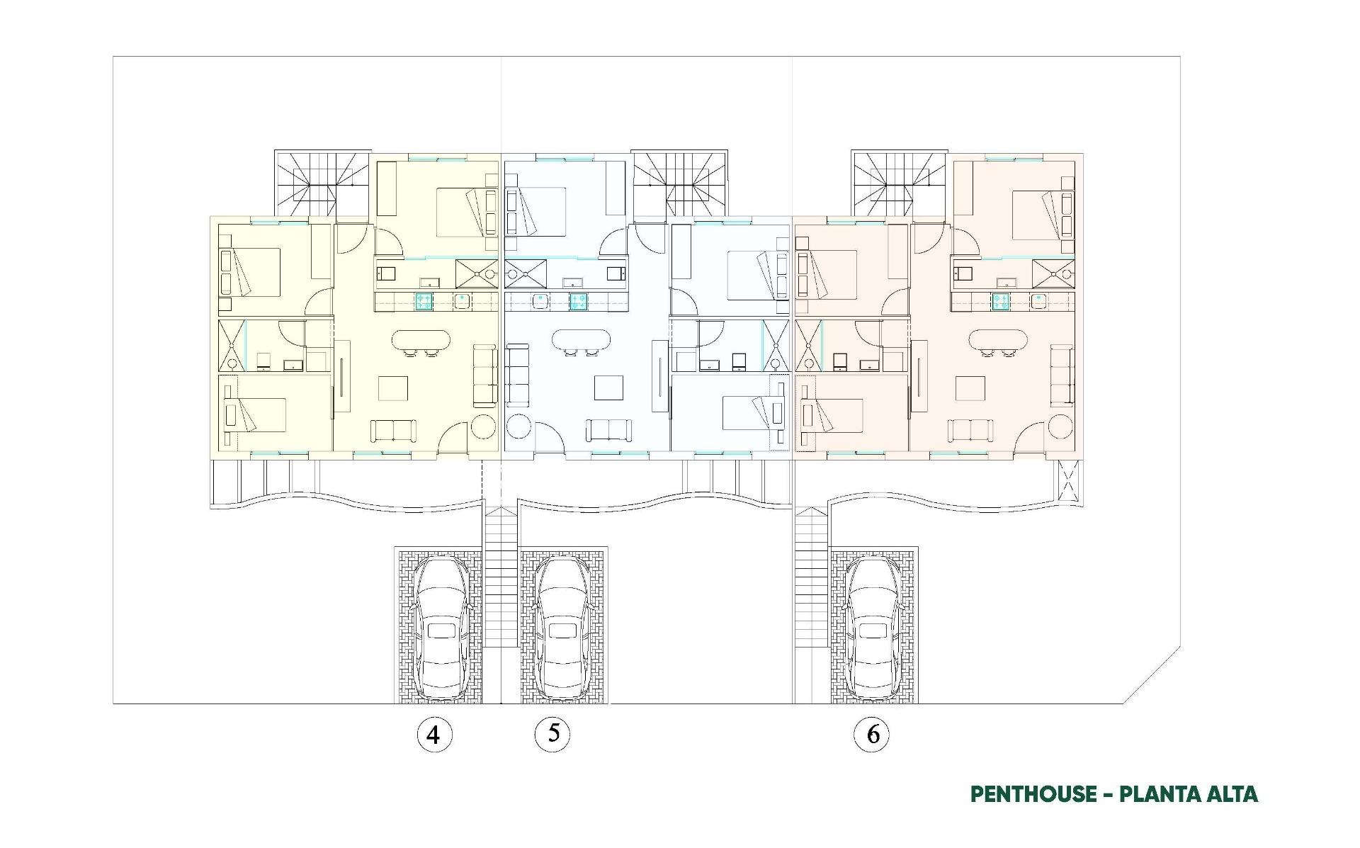 Boutique-New-Build-Bungalows-with-Private-Pool-in-Pilar-de-la-Horadada-2-km-from-beach-6 Stunning New Build 3 Bedroom Top Floor Apartment with Private Pool and 86 m² Solarium for Sale in Pilar de la Horadada