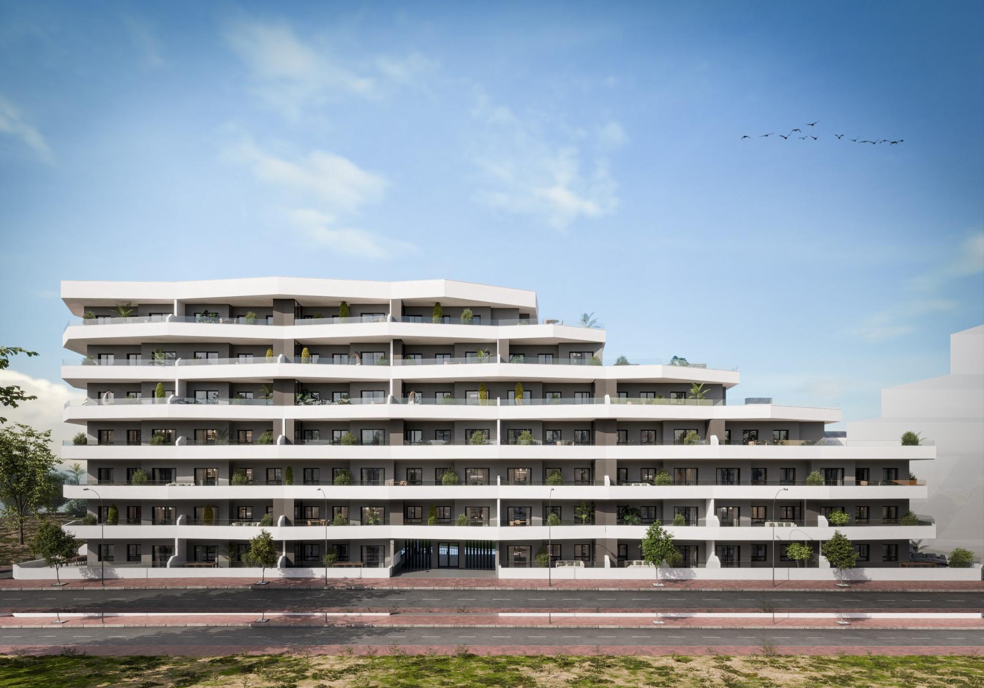 New Build 2 Bedroom Corner Apartment with Huge Terrace for Sale in San Miguel de Salinas