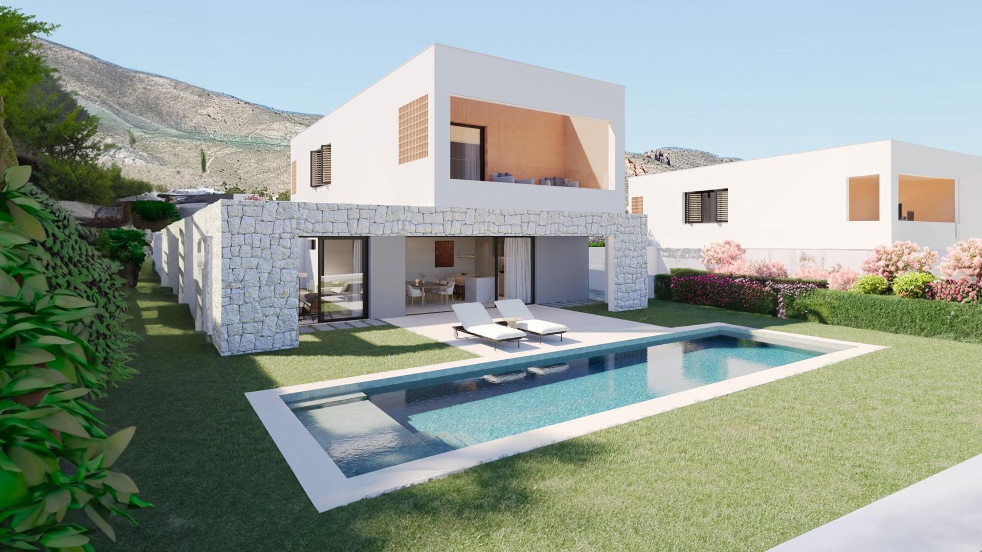 Exclusive Contemporary Villas in Finestrat Near Benidorm and the Beach in Campana Garden