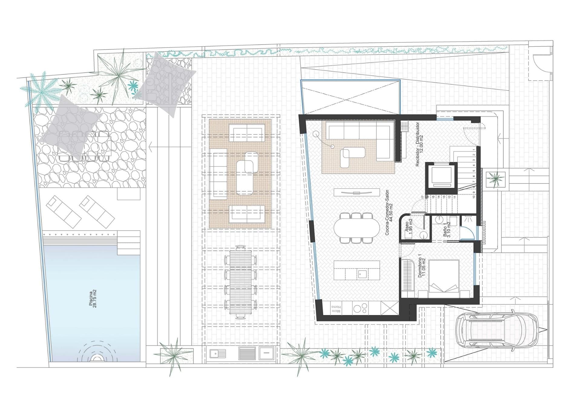 Exclusive-Frontline-Luxury-Villas-in-Cala-Flores-Cabo-de-Palos-16 Frontline New Build 3 Bedroom Villa with Rooftop Solarium and Sea Views for Sale in Cabo de Palos