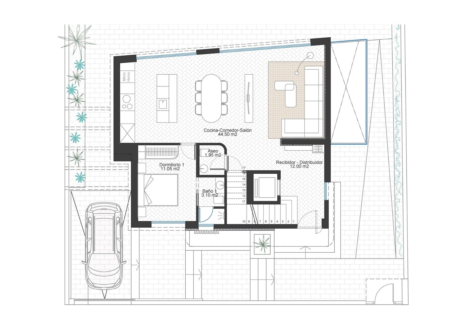 Exclusive-Frontline-Luxury-Villas-in-Cala-Flores-Cabo-de-Palos-17 Frontline New Build 3 Bedroom Villa with Rooftop Solarium and Sea Views for Sale in Cabo de Palos