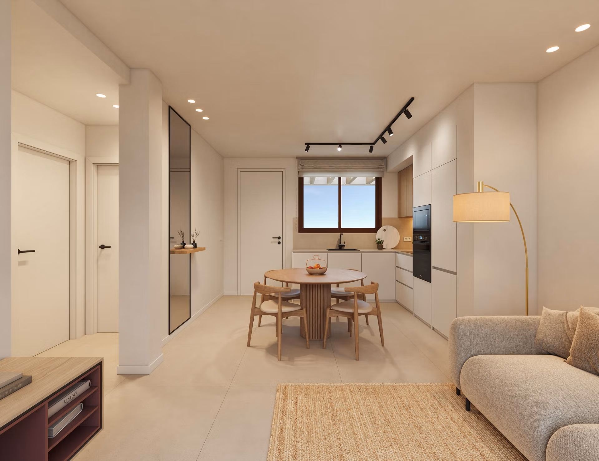 Bright open-plan living and dining area in exclusive new build bungalow with modern kitchen in San Pedro del Pinatar