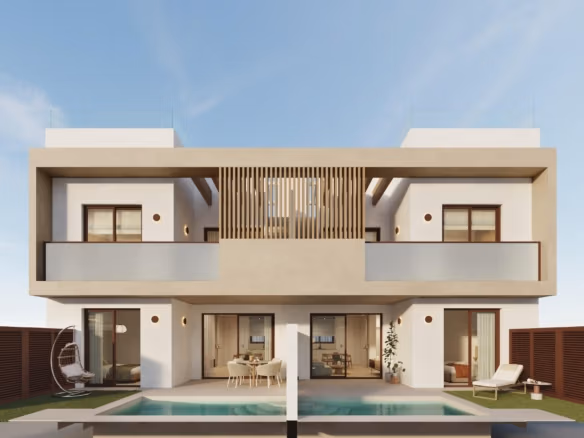 Moderni ed esclusivi bungalow di nuova costruzione, con piscine private ed eleganti terrazze nella soleggiata San Pedro del Pinatar