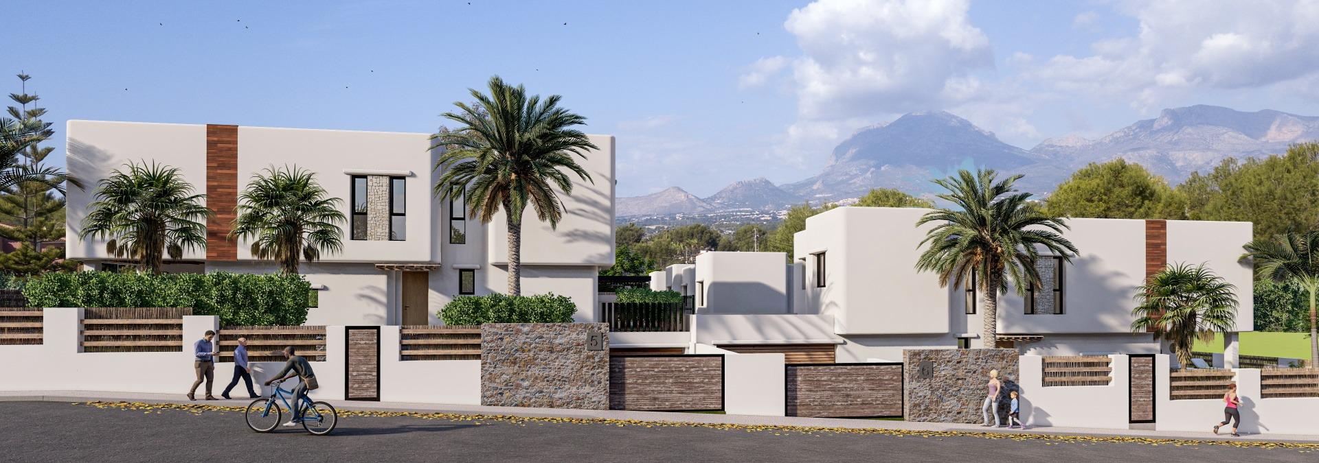 Elegant New Build 4 Bedroom Ibiza Style Villa with Private Pool for Sale in El Albir, Costa Blanca