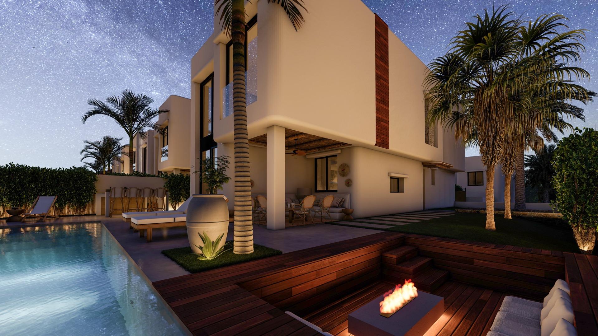 Elegant New Build 4 Bedroom Ibiza Style Villa with Private Pool for Sale in El Albir, Costa Blanca