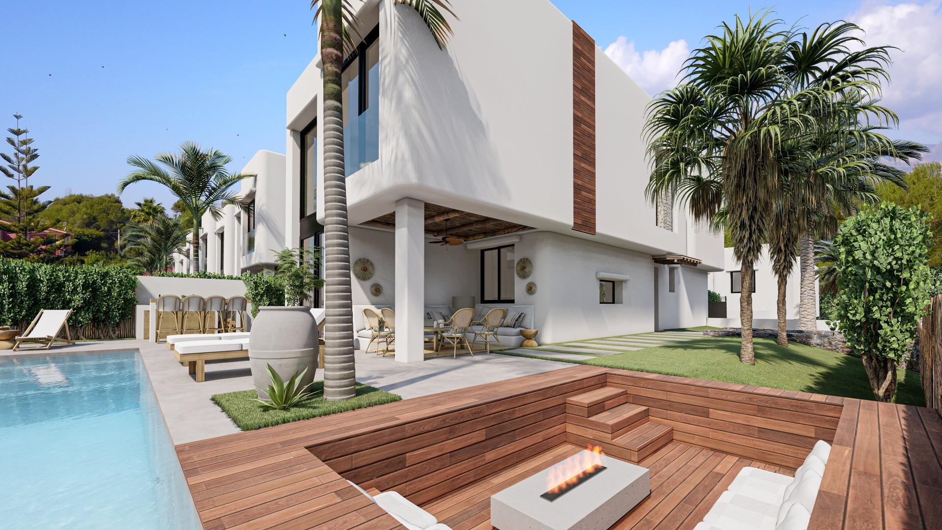 Elegant New Build 4 Bedroom Ibiza Style Villa with Private Pool for Sale in El Albir, Costa Blanca