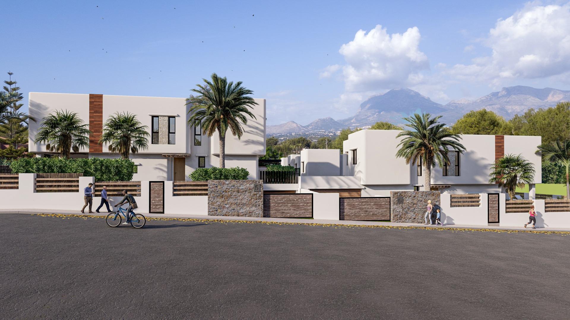 Elegant New Build 4 Bedroom Ibiza Style Villa with Private Pool for Sale in El Albir, Costa Blanca