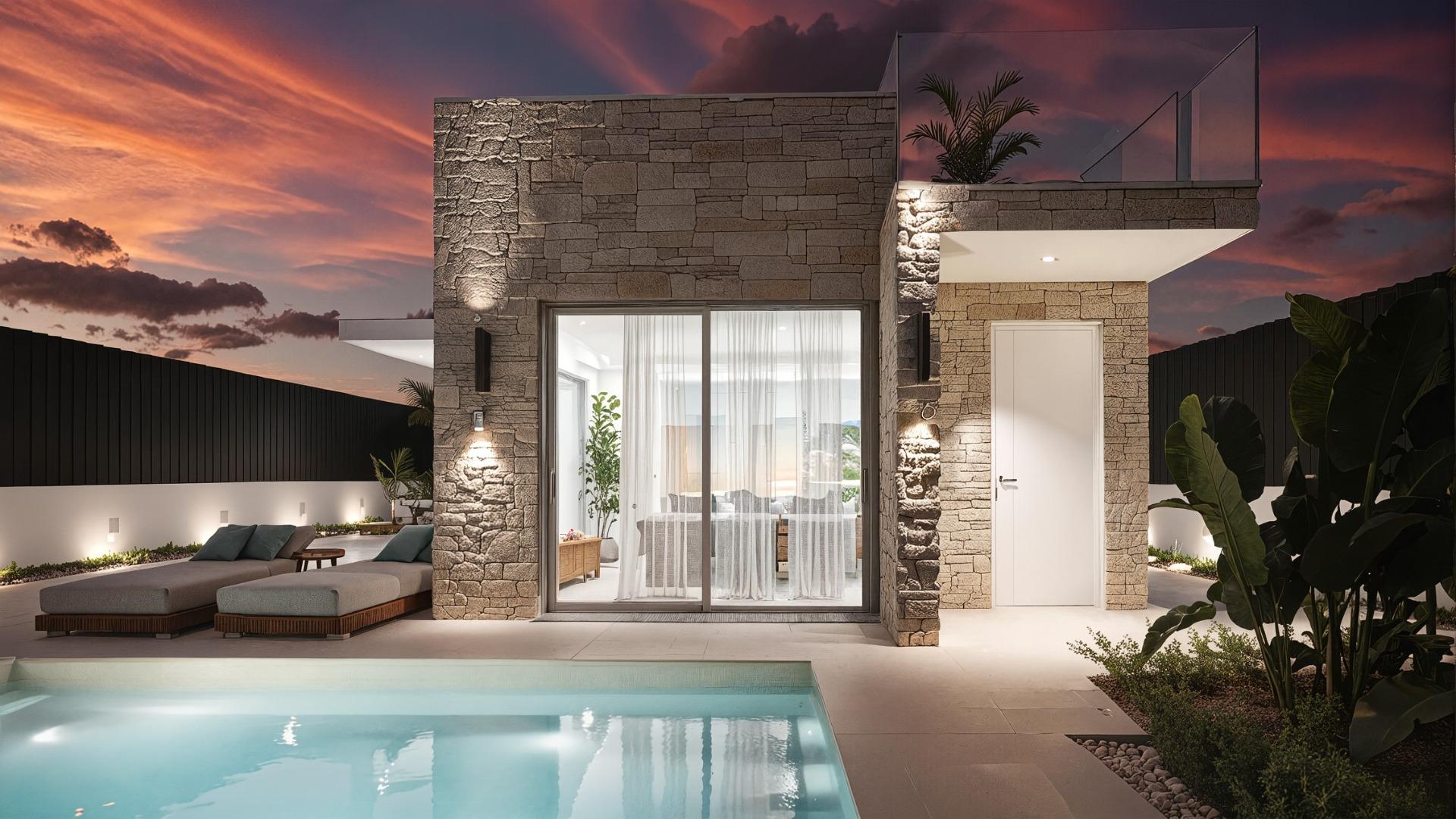 Exclusive New Build Single-Storey Villa with Private Pool and Rooftop Solarium for Sale in Los Alcázares