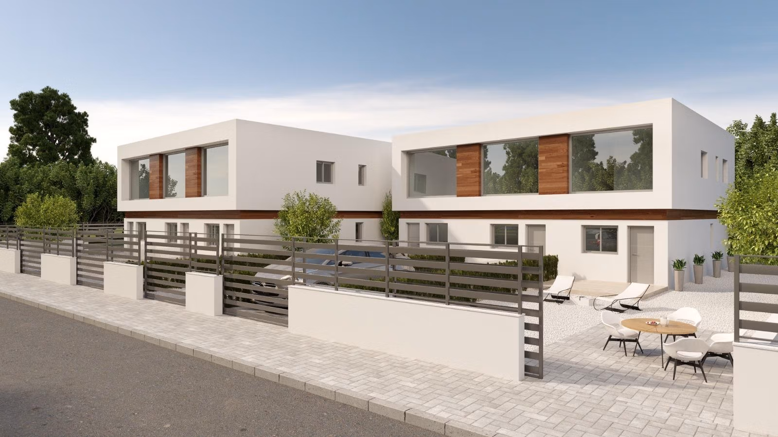 Strak modern herenhuis met 2 slaapkamers, ruim zonovergoten terras en privétuin nabij het strand in Orihuela Costa