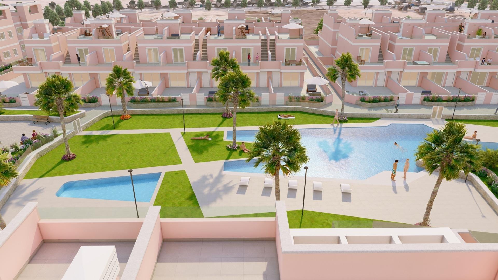 Exclusive-New-Development-in-Pilar-de-la-Horadada-Costa-Blanca-Spain-10 Praktisch nieuwbouwappartement met 3 slaapkamers op de begane grond met tuin te koop in Pilar de la Horadada