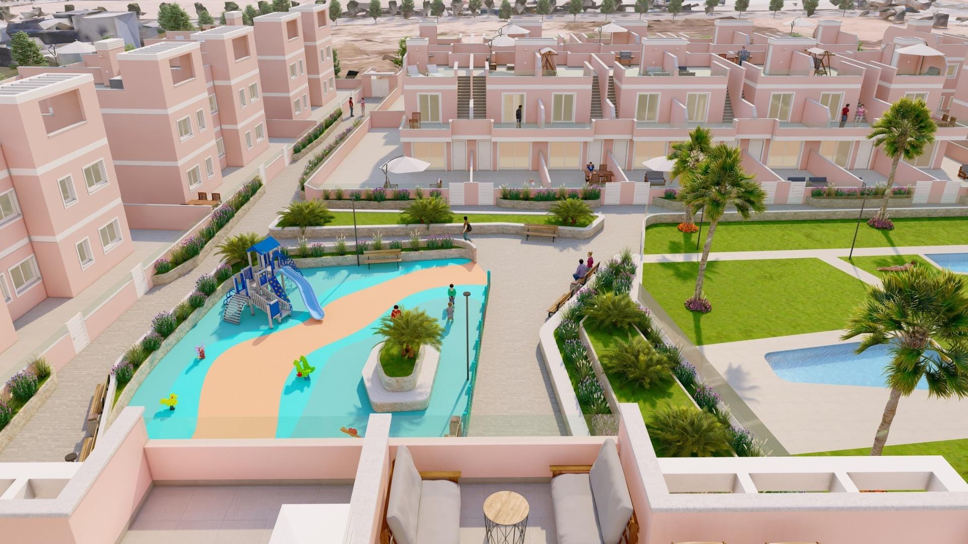Generous New Build 3 Bedroom Semi-Detached Villa with Solarium for Sale in Pilar de la Horadada