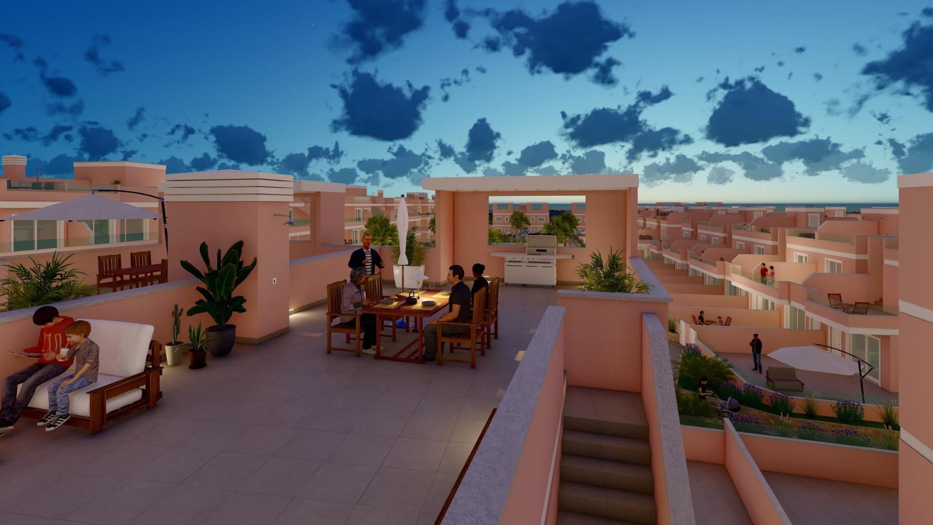 Generous New Build 3 Bedroom Semi-Detached Villa with Solarium for Sale in Pilar de la Horadada