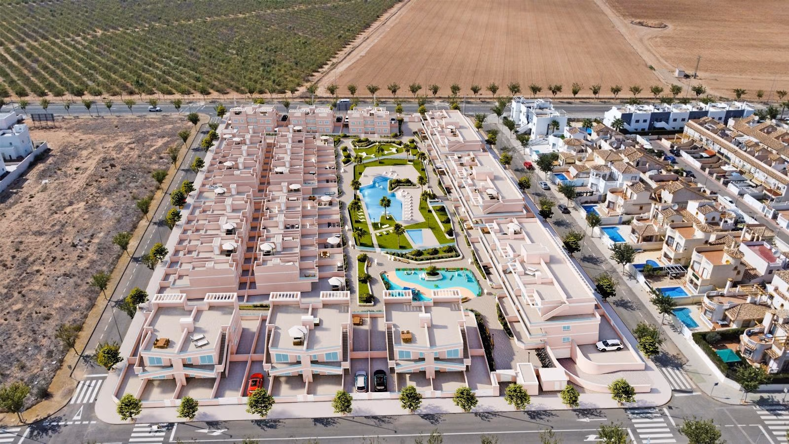Exclusive-New-Development-in-Pilar-de-la-Horadada-Costa-Blanca-Spain-26 Практичен нов апартамент с 3 спални на партерен етаж с градина за продажба в Pilar de la Horadada