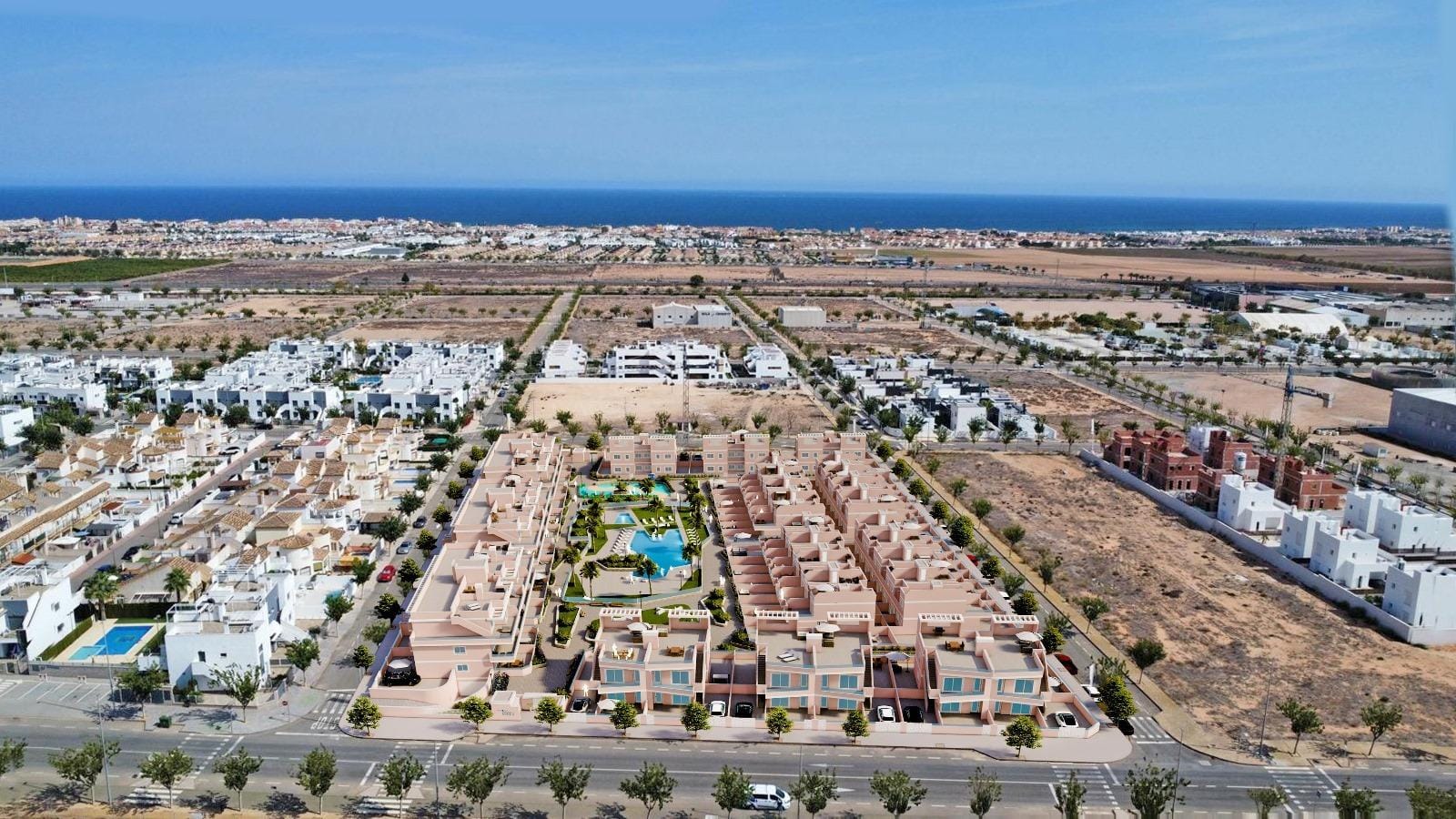 Generous New Build 3 Bedroom Semi-Detached Villa with Solarium for Sale in Pilar de la Horadada