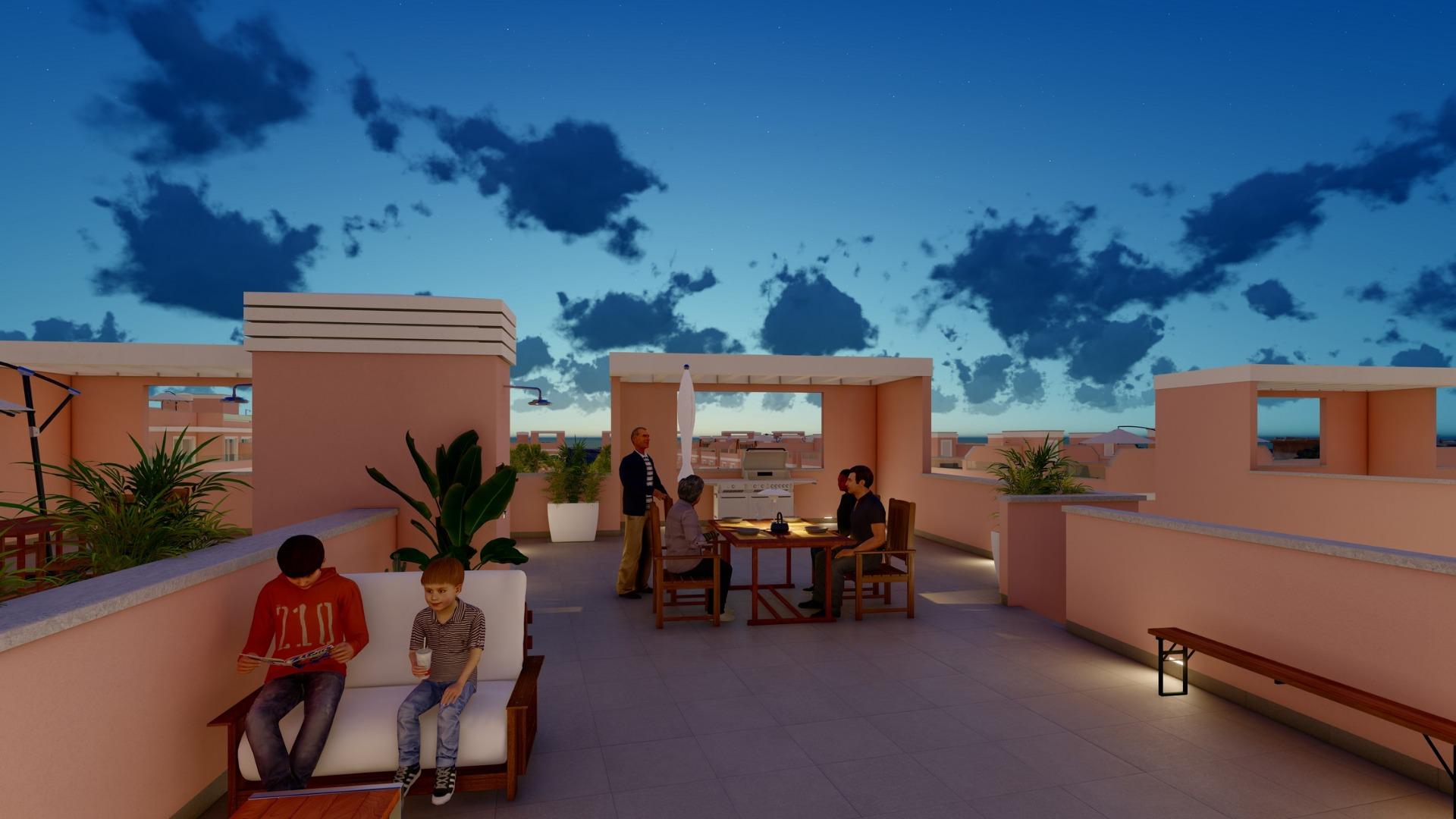 Exclusive-New-Development-in-Pilar-de-la-Horadada-Costa-Blanca-Spain-4 Bright New Build 3 Bedroom Penthouse with 66 m² Solarium for Sale in Pilar de la Horadada