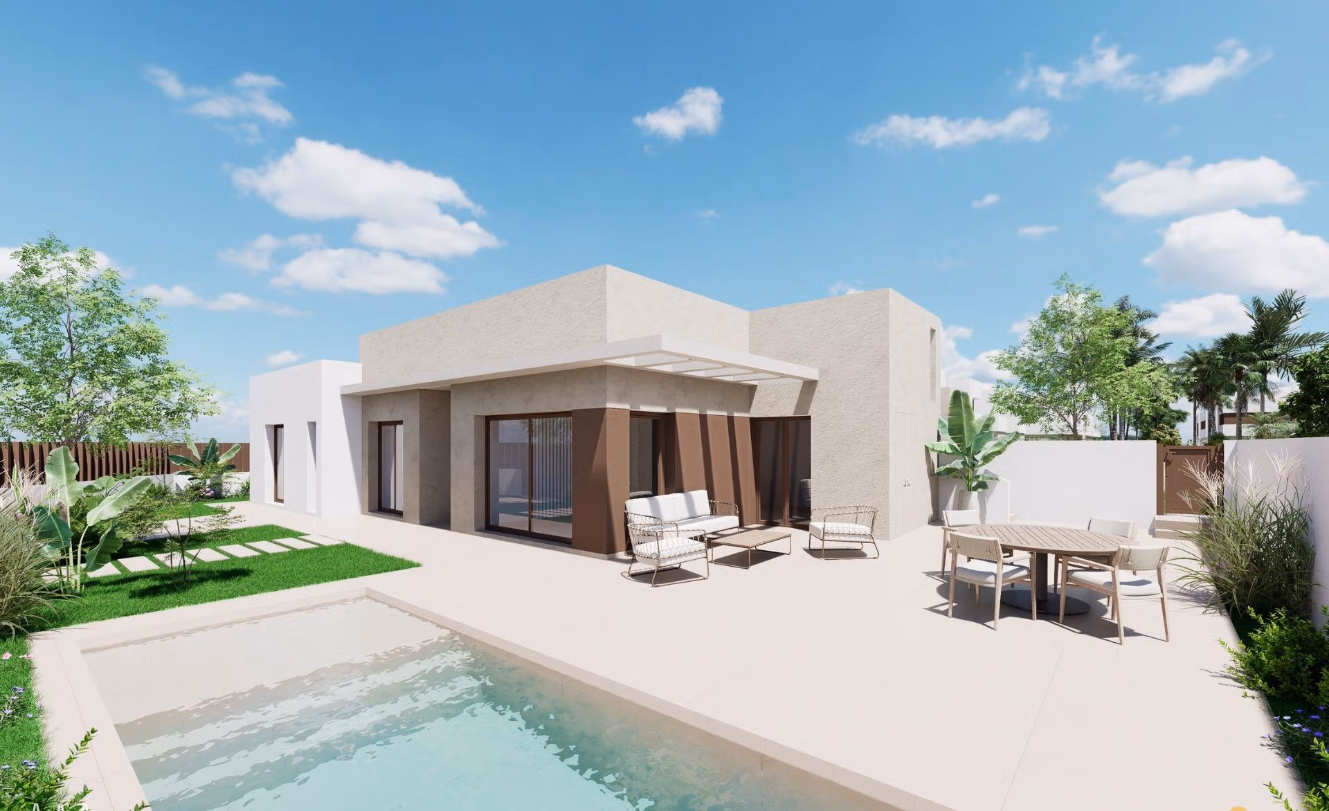Exclusive-Villas-and-Bungalows-on-the-Costa-Calida-Design-Comfort-and-Privileged-Location-14 One-Storey New Build Villa for Sale in Serena Golf, Los Alcázares with Solarium