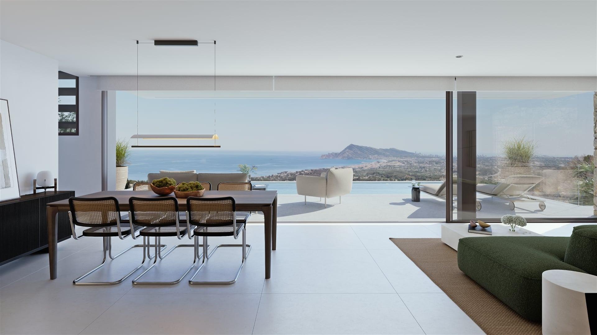 Contemporary New Build 4 Bedroom Villa with Infinity Pool and Sea Views for Sale in Altea