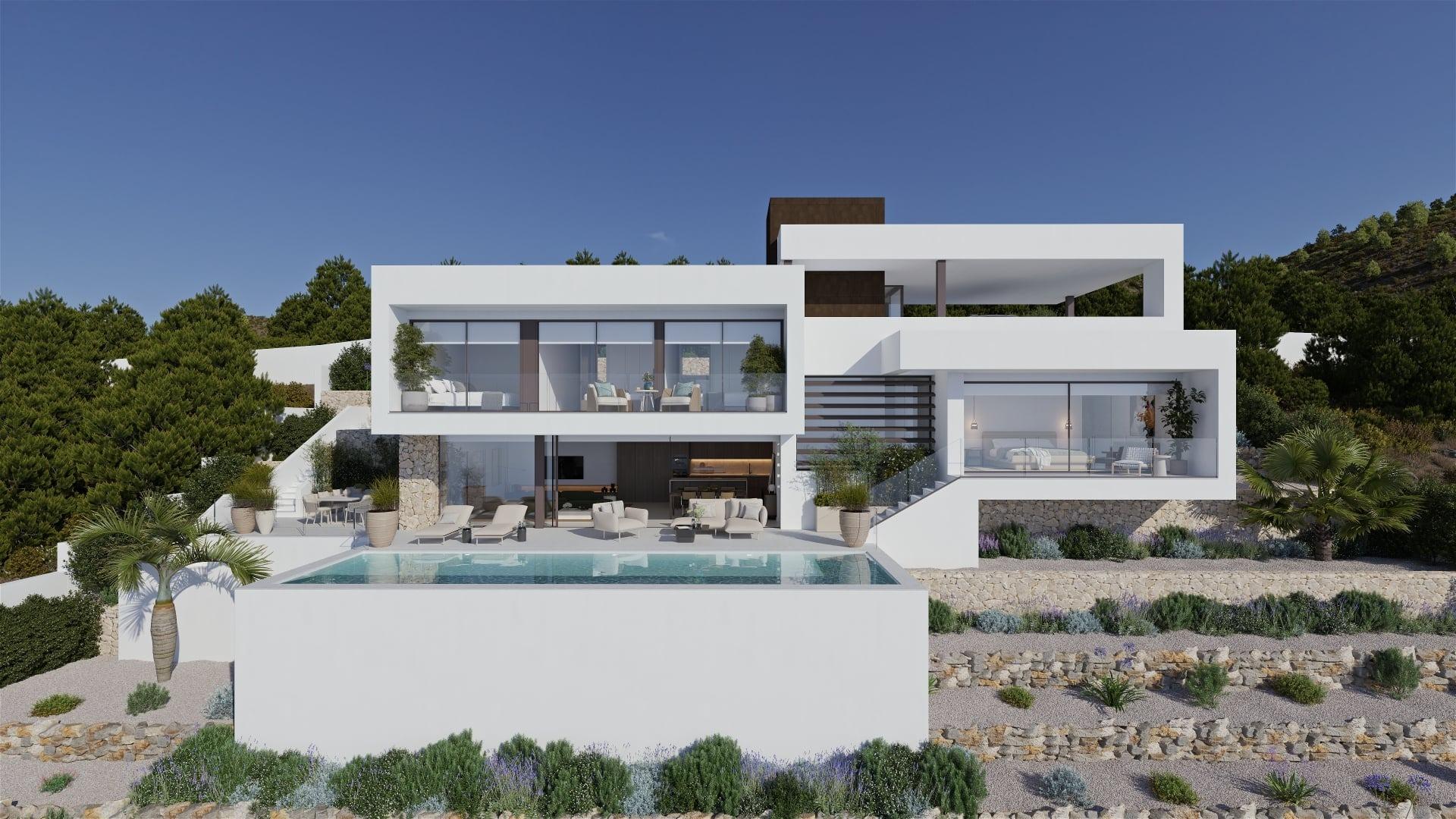 Contemporary New Build 4 Bedroom Villa with Infinity Pool and Sea Views for Sale in Altea