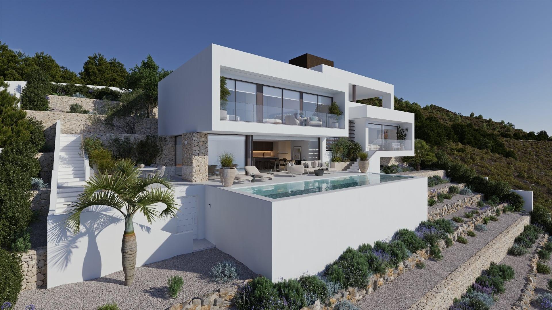 Contemporary New Build 4 Bedroom Villa with Infinity Pool and Sea Views for Sale in Altea