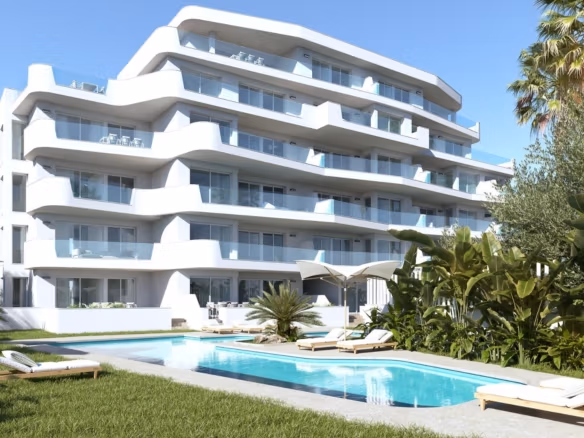 Modern luxury 2-bedroom penthouse in Mil Palmeras with spacious terraces and landscaped gardens near the sea