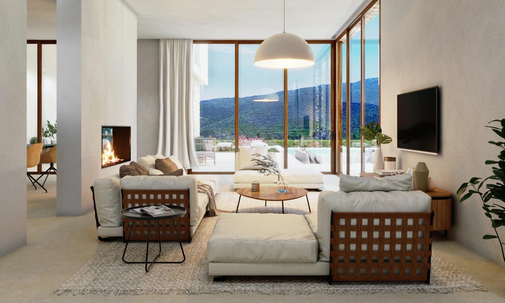 Ibiza Style Luxury 4 Bedroom Villa with Infinity Pool and Panoramic Views for Sale in Las Laderas, Javea