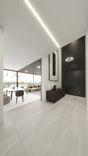 LUXURY-NEW-BUILD-VILLA-IN-ALTEA-14 Spacious, modern entrance hall and open-plan living area with panoramic views in luxury new build villa in Altea