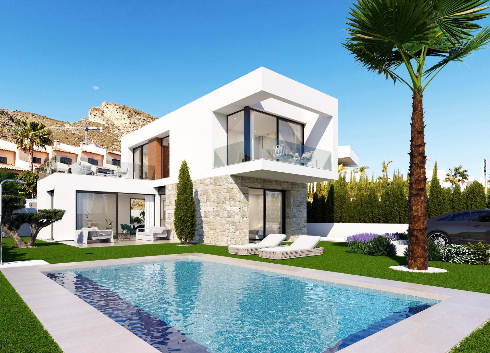 Luxury New Build 4 Bedroom Villa with Private Pool and Sea Views for Sale in Sierra Cortina, Finestrat