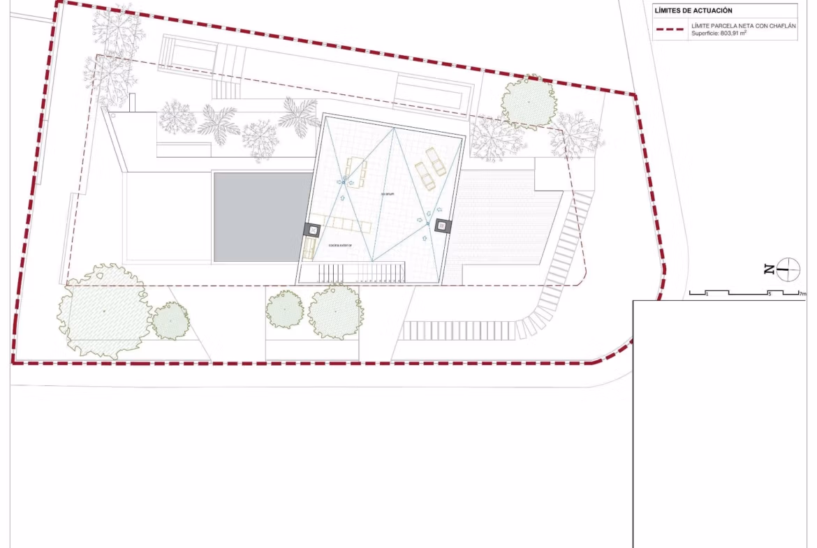Luxury-New-Build-Villas-with-Sea-Views-in-Dehesa-de-Campoamor-Costa-Blanca-South-16 Modern architectural floor plan of spacious 4-bedroom villa with pool and landscaped garden in Dehesa de Campoamor