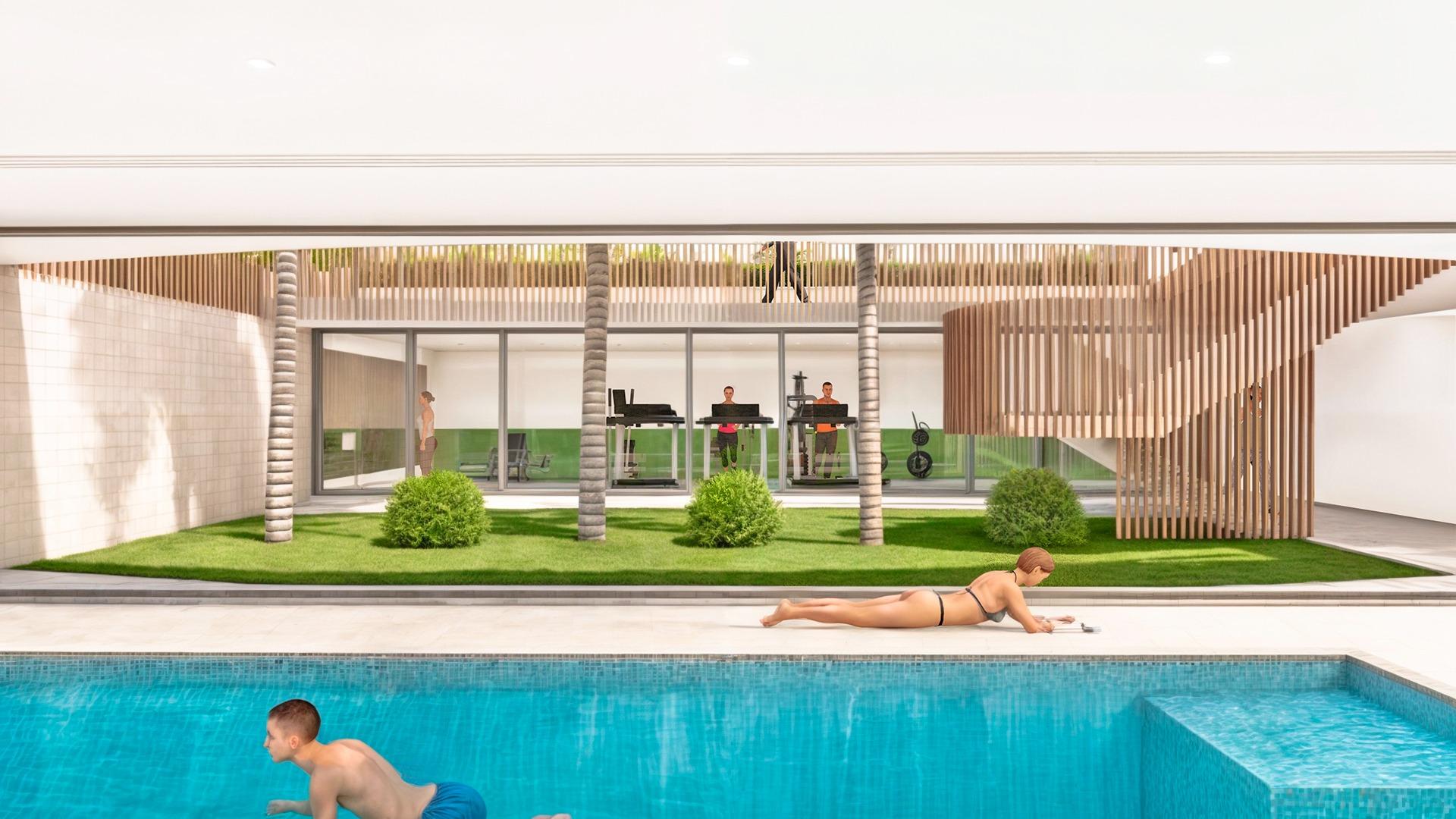 Modern luxurious 3-bedroom apartment in Torre de la Horadada with a bright open-plan terrace and inviting private pool.