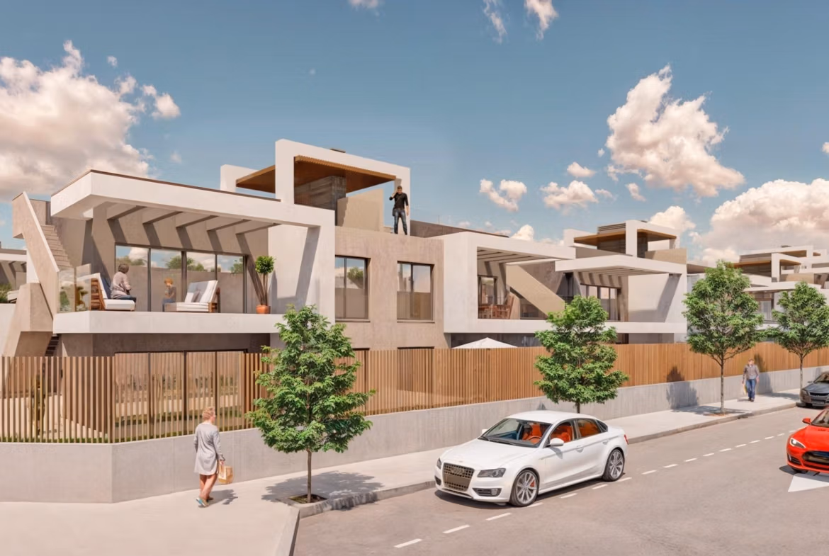 Modernos y amplios apartamentos de obra nueva con 3 dormitorios, grandes terrazas y elegantes fachadas blancas en Torre de la Horadada, cerca de la playa