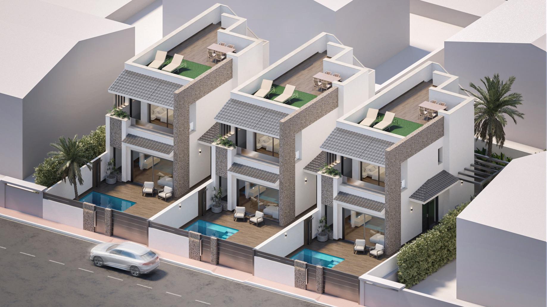 Luxury-Villas-in-San-Pedro-del-Pinatar-Modern-Living-in-a-Prime-Location-17 Sophisticated New Build 3 Bedroom Villa with Private Pool for Sale in San Pedro del Pinatar