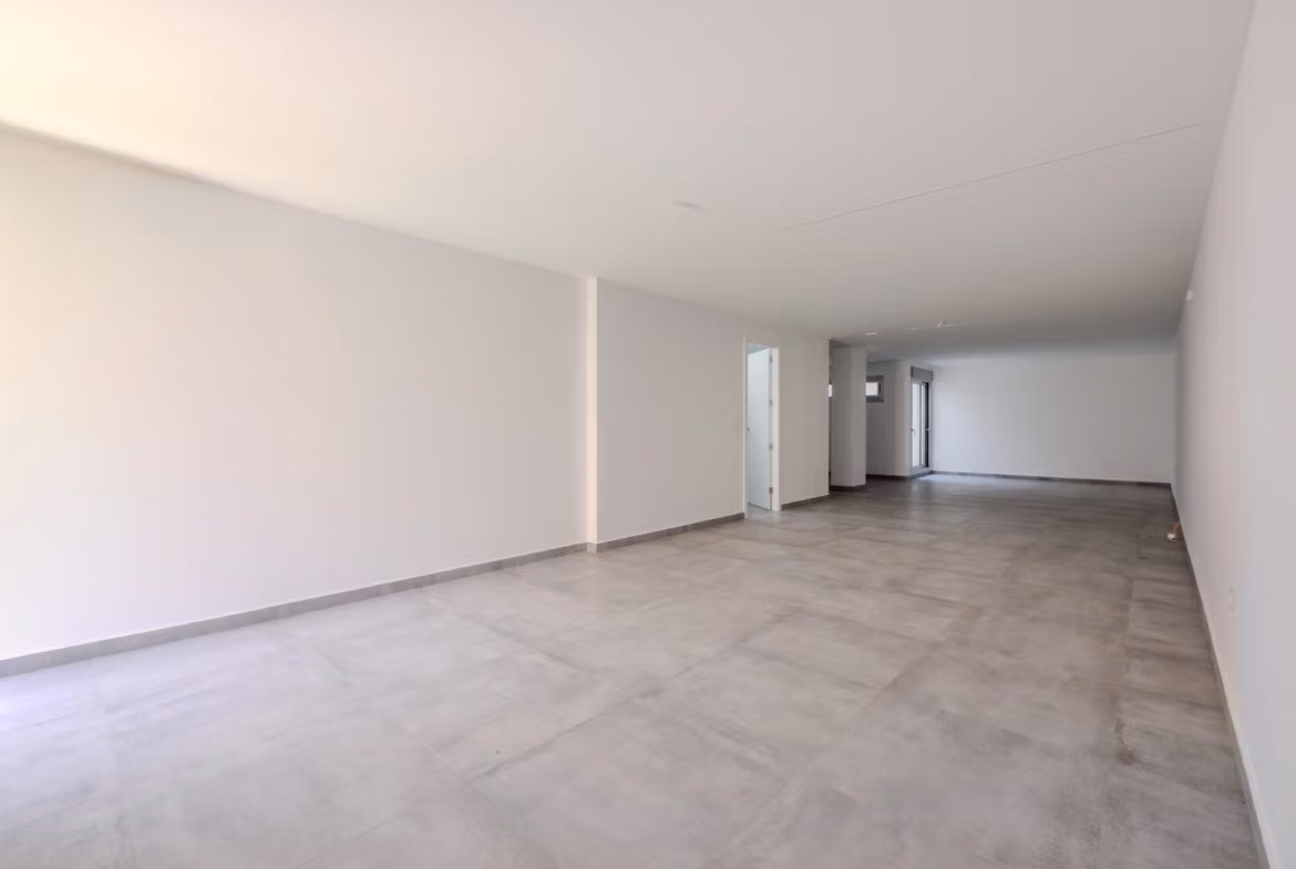 Spacious modern basement with sleek tiled floors in an impressive 4-bedroom villa for sale in Algorfa, La Finca