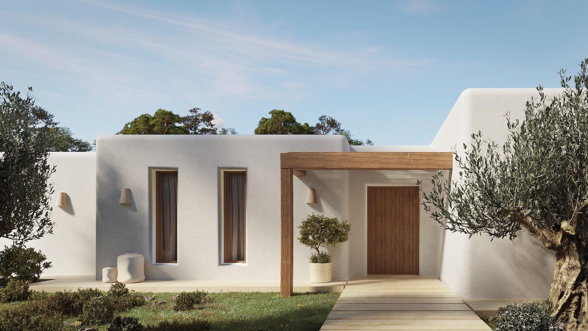 Charming New Build Ibizan-Style Single-Storey Villa with Pool for Sale in La Fustera, Benissa