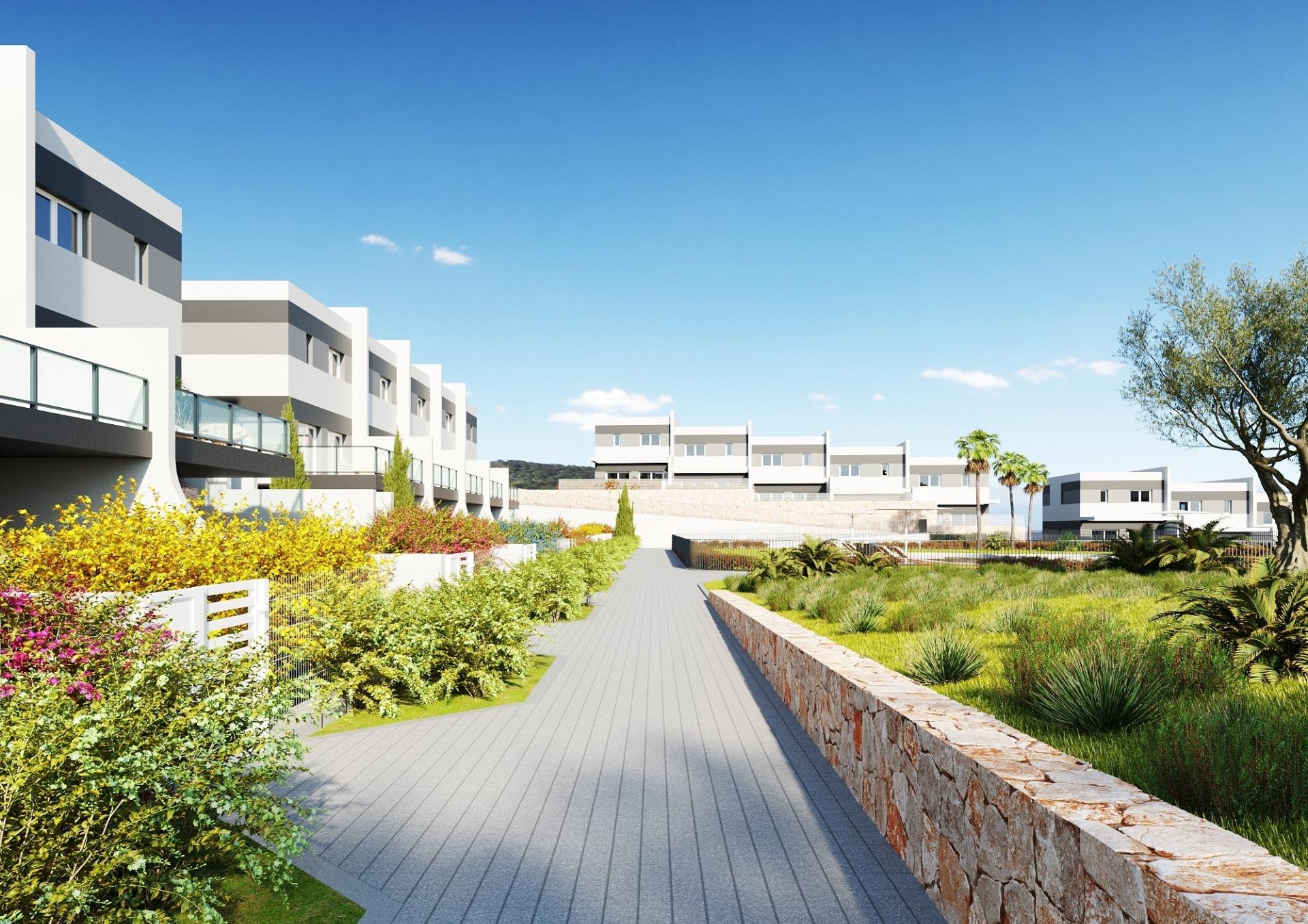 Modern New Build 3 Bedroom Townhouse with Basement and Solarium for Sale in Balcón de Finestrat, Costa Blanca