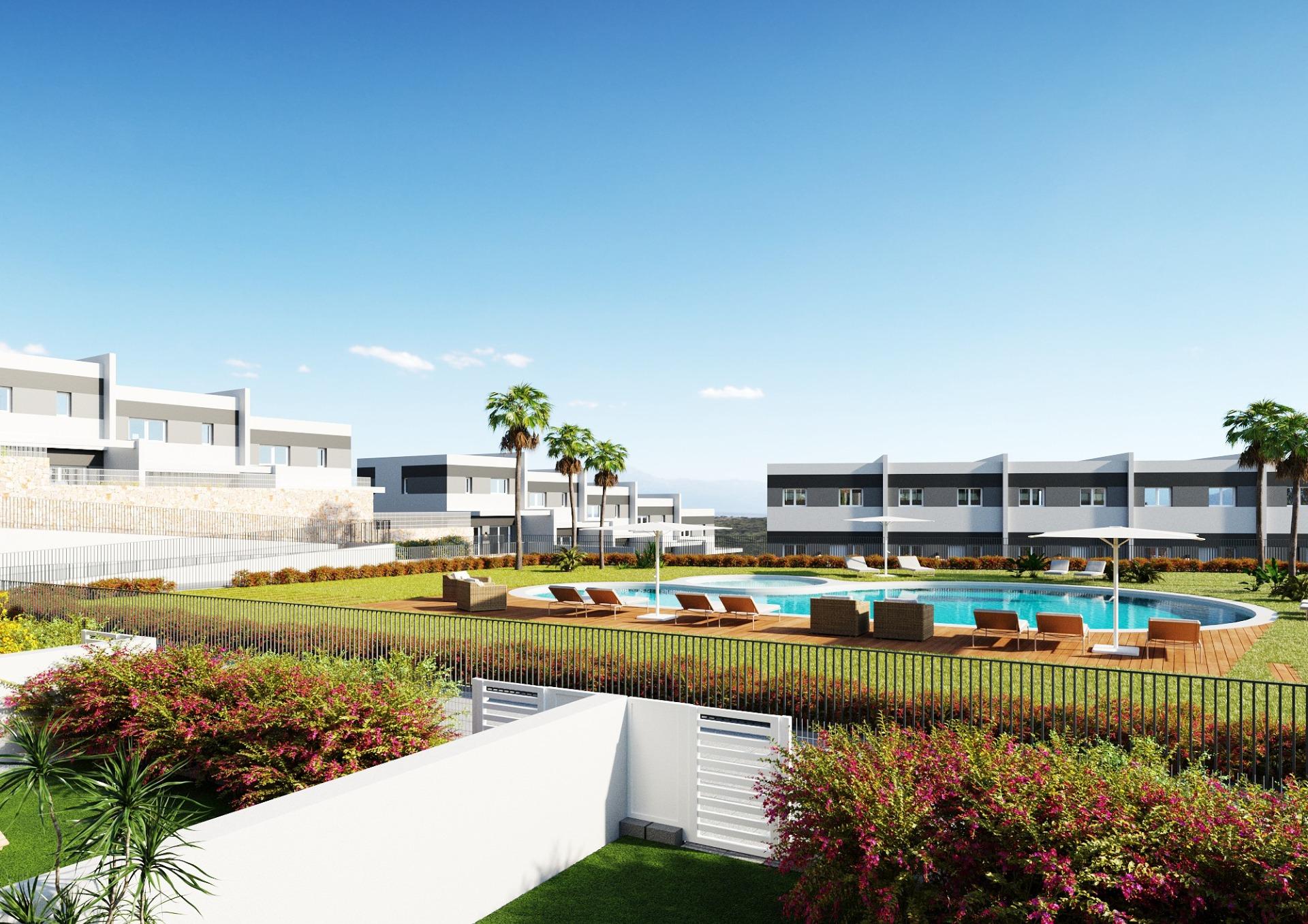 Modern New Build 3 Bedroom Townhouse with Basement and Solarium for Sale in Balcón de Finestrat, Costa Blanca