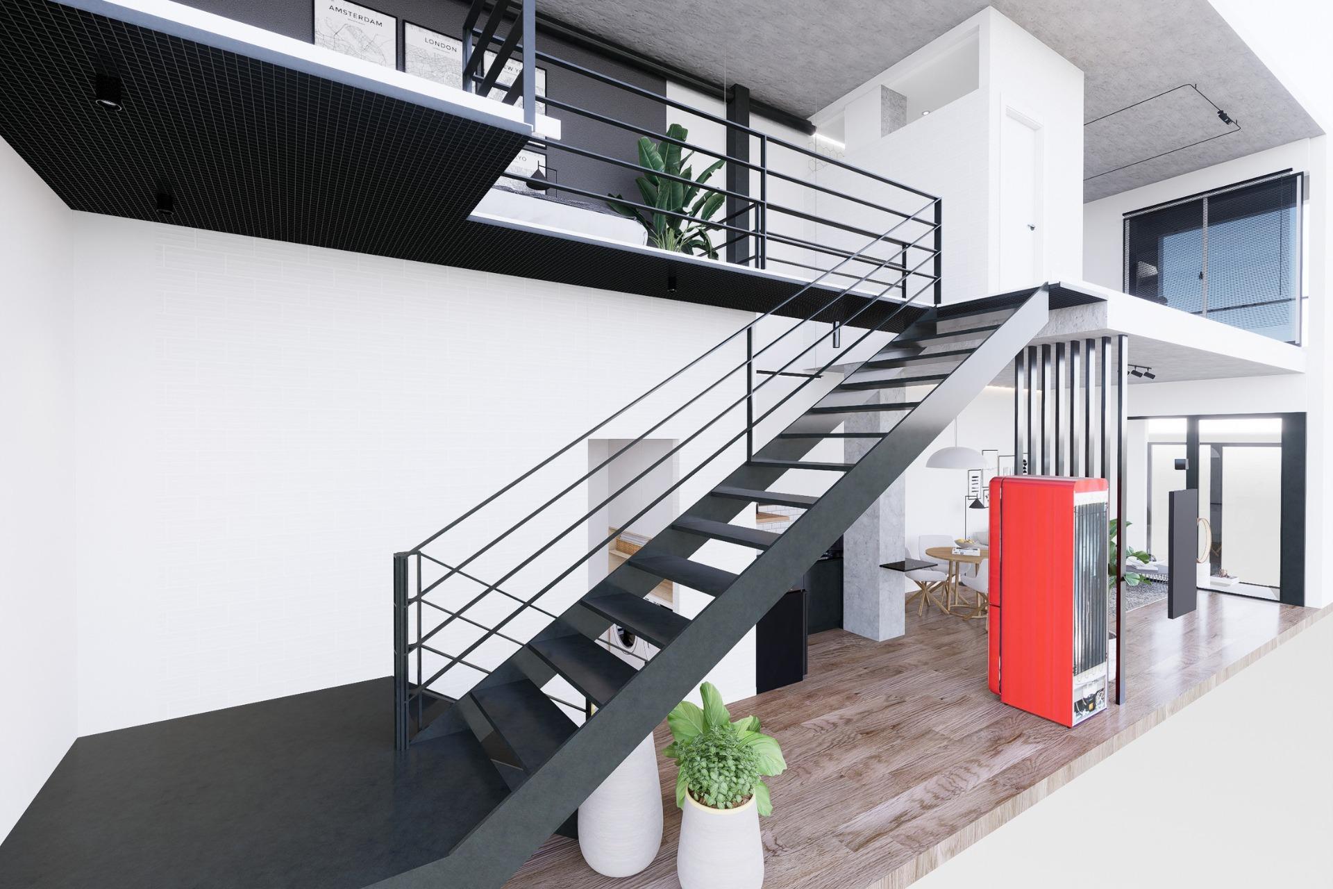 Modern-Duplex-Loft-Apartments-in-the-Heart-of-Alicante-2 Stylish New Build 1 Bedroom Duplex Loft with Independent Entrance for Sale in Alicante City Centre