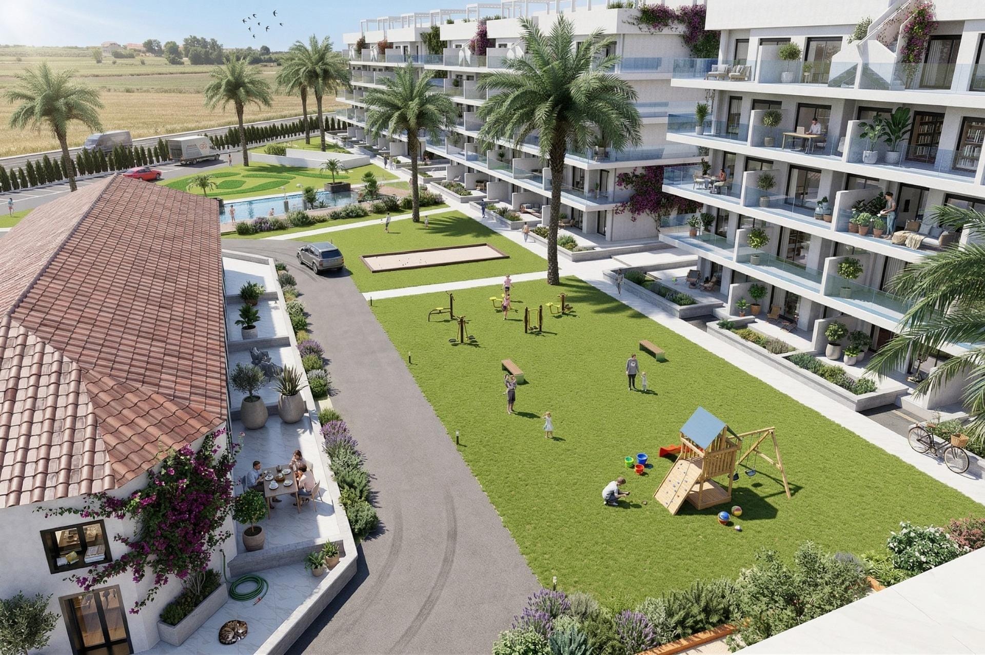 Modern-Furnished-Apartments-in-El-Raso-Guardamar-Contemporary-Living-Near-the-Beach-and-Golf-2 Modern New Build Fully Furnished 3 Bedroom Apartment with Terrace for Sale in El Raso, Guardamar del Segura