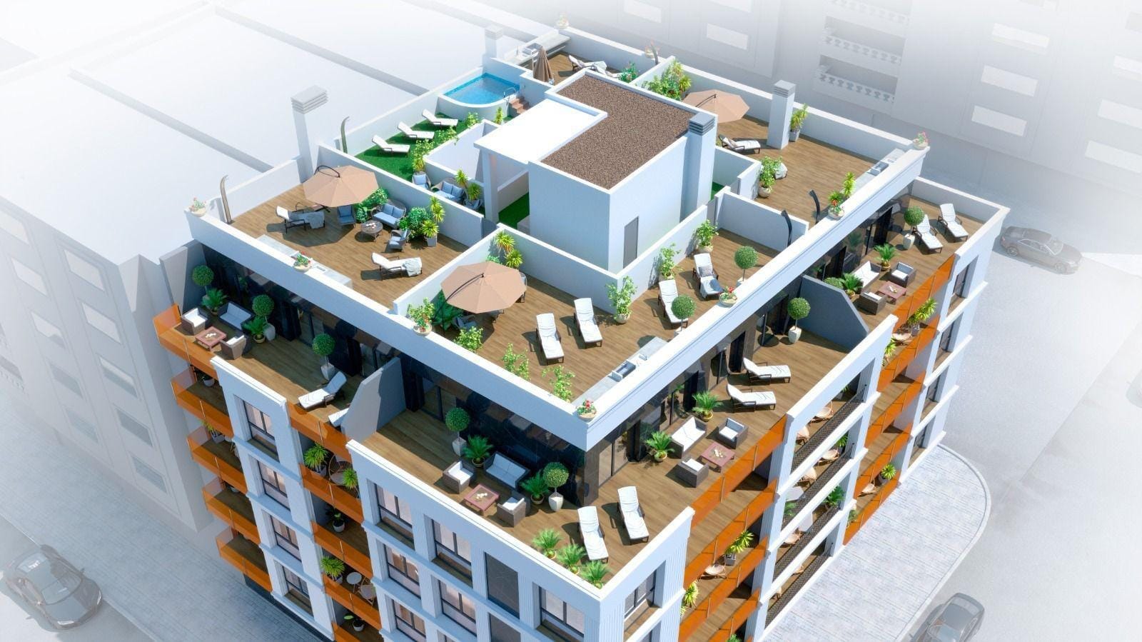Modern-New-Build-Apartments-in-Central-Torrevieja-Costa-Blanca-3 Resort-Style New Build 2 Bedroom Penthouse with Heated Pool, Sauna and Jacuzzi for Sale in Central Torrevieja