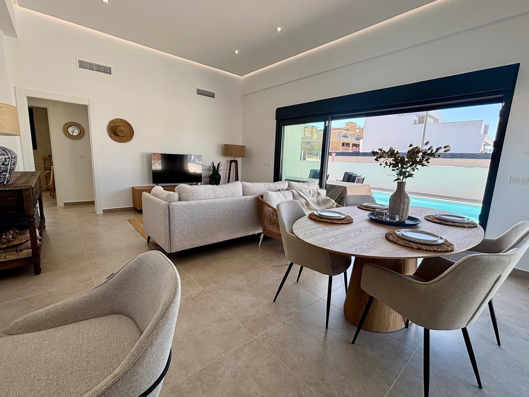 Single-Storey New Build Villa with Private Pool and Solarium for Sale in Rafal, Costa Blanca