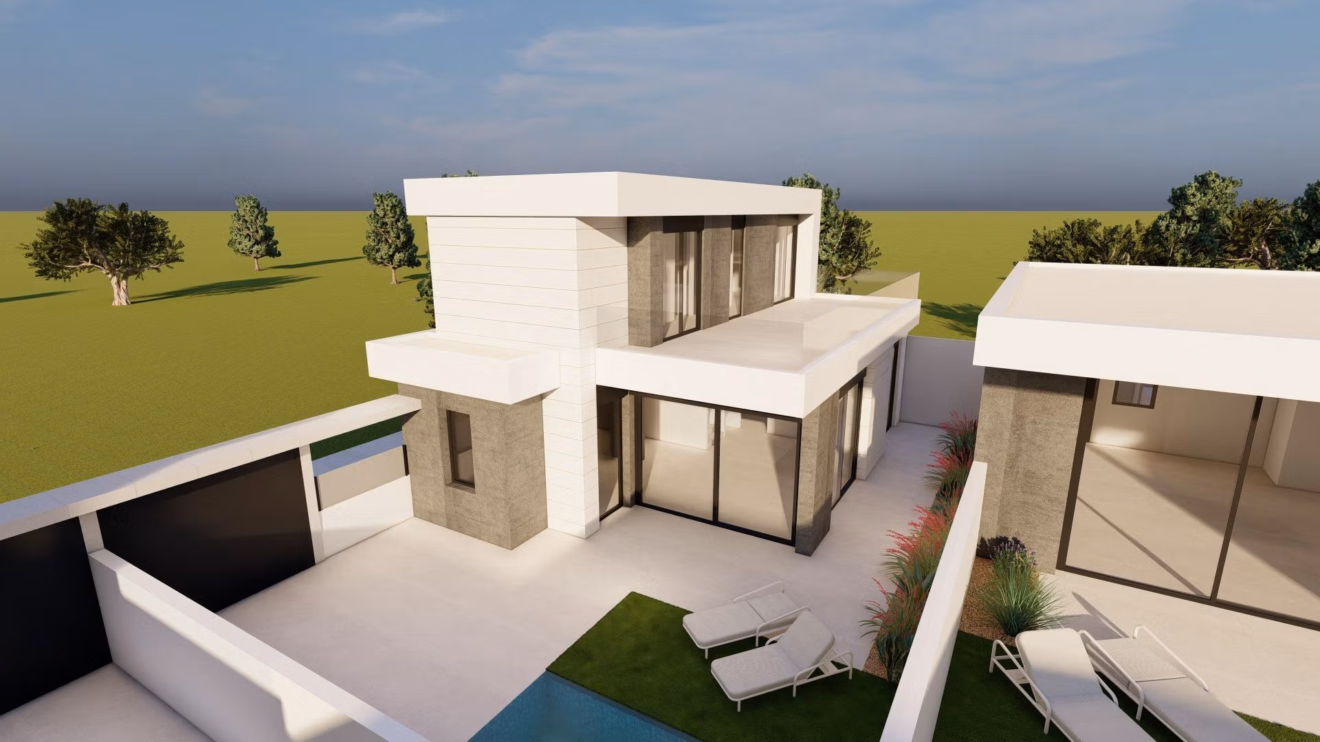 Elegante nieuwbouwvilla met 3 slaapkamers en privézwembad te koop in Pilar de la Horadada, dicht bij het strand